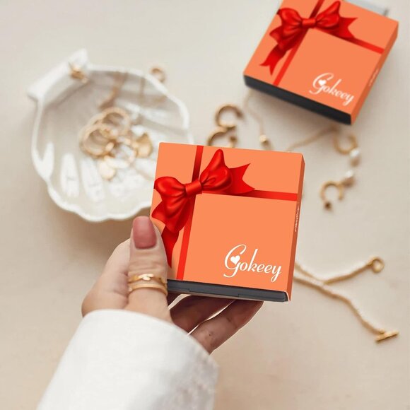 Women's Non Tarnish Dainty 14K Gold Plated Bangle Cuff Bracelets Stack Jewelry - Picture 9 of 9